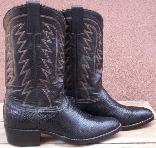 Hecho a medida, Agua Genuino Piel de serpiente botas de vaquero, tamaño (8  D) | eBay