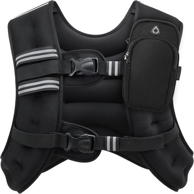 ZELUS Weighted Vest Adjustable Workout Vest Running Training Fitness Black -OB