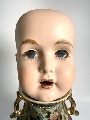 Repro German Kestner 171 16,5 No 7 Biskuit Puppenkopf mit Schlafaugen