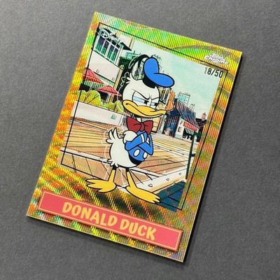 2026 Topps Disney Neon Donald Duck Gold Wave /50 Mickey Shorts SP MSSP-11