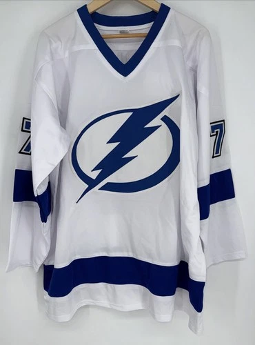 Autographed/Signed VICTOR HEDMAN Tampa Bay White Hockey XL Jersey JSA COA Auto
