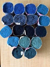 Vintage 17 Packs Bernat Craftsman Rug Yarn 100 Wool Blue Pre-Cut Latch Hook