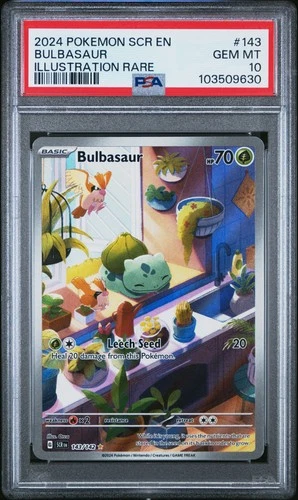 PSA 10 Bulbasaur 143/142 Stellar Crown Illustration Rare Pokemon Card