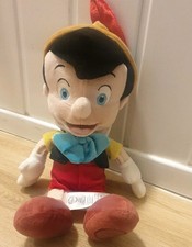 Pinocchio Disney Store Exclusive 12 Inch Soft Toy Plush Imitation Wood