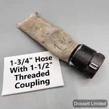 1-3/4" Fire Hose Section w/ 1-1/2" Threaded Coupling Action 15H USA Heavy Duty