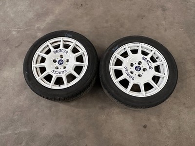 14-17 NISSAN JUKE SPARCO TERRA WHEEL 7.5X17 5X114.3 WHITE BLUE LETTERS LOT3644