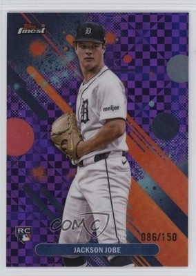 2025 Finest Common Purple Checkerboard Refractor Jackson Jobe Rookie RC 12wz