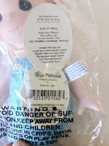 Precious Moments doll Blue Mermaid Chapel Exclusive New 9" - Bild 3 von 3