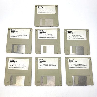 BORLAND TURBO C++ Software for Windows 3.1 | 1992 3.5'' 7 Disks Only
