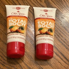 2 Old Spice GentleMan's Total Body Deodorant Lotion Mandarin  Sandalwood - 3 oz