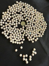 Light Pink Opaque Glass Round Beads 5mm Faceted with AB finish 6.2 oz.