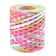 Colored 262 Feet Raffia Paper Ribbon 6 Colored Packing Paper String Pink Gree...