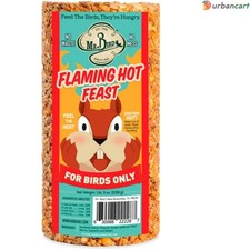 Flaming Hot Feast Bird Seed Cylinder - Squirrel-Deterring, Long-Lasting, All-...