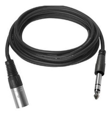 Vivolink PROAUDXLRJACKS1 Audiokabel 1m XLR 6,35mm TRS Schwarz (XLR M - Stereo Jack