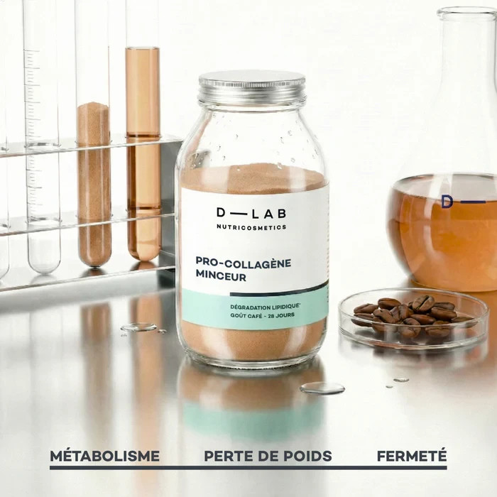 D-LAB Pro-Collagène Minceur café pour retrouver une silhouette tonique et une peau ferme