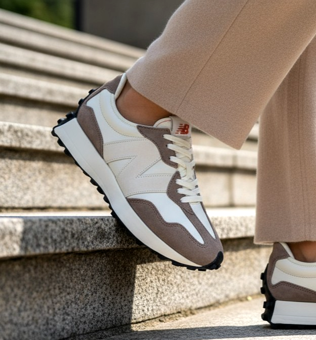 New Balance 327 Limited Edition Women Sneaker Shoes Leather White