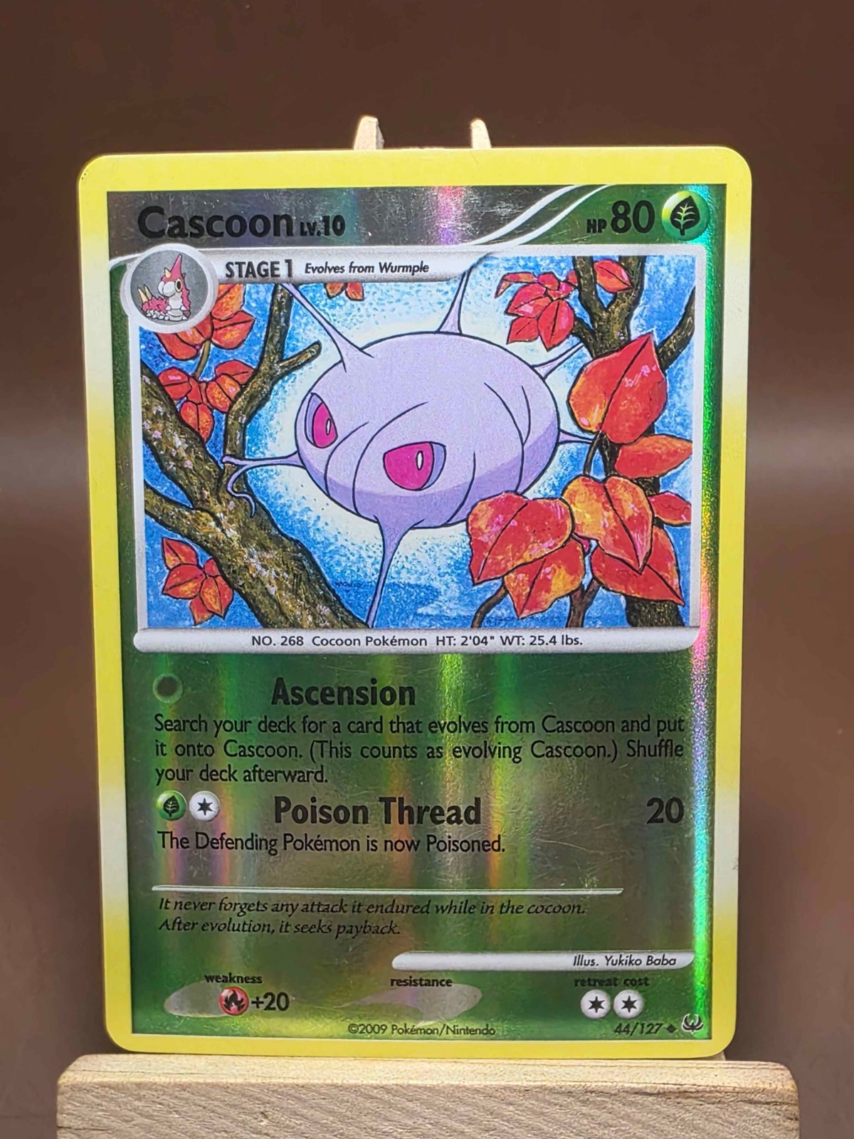 HP Cascoon Reverse Holo 44/127 Platinum Pokemon