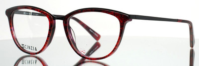CINZIA CIN-5104 C1 Black Red Womens Semi Cat Eye Eyeglasses 52-18-135 B:40