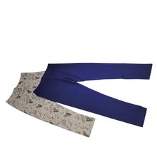 Spotted Zebra Girls Active Stretch Blue  Gray Printed Legging Small 2-Pack 