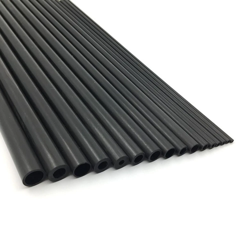 200mm Lengths Pultruded Carbon Fibre Tubes Round Hollow 2 3 4 5 6 7 8 10mm OD - Image 2 of 4