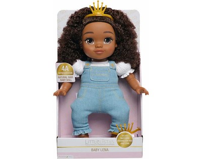 Just Play Purpose Toys Littlelistas Lena 14-inch Crowned Natural Hair Baby Doll