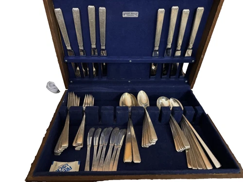 Towle old lace sterling silverware full serving set for 8