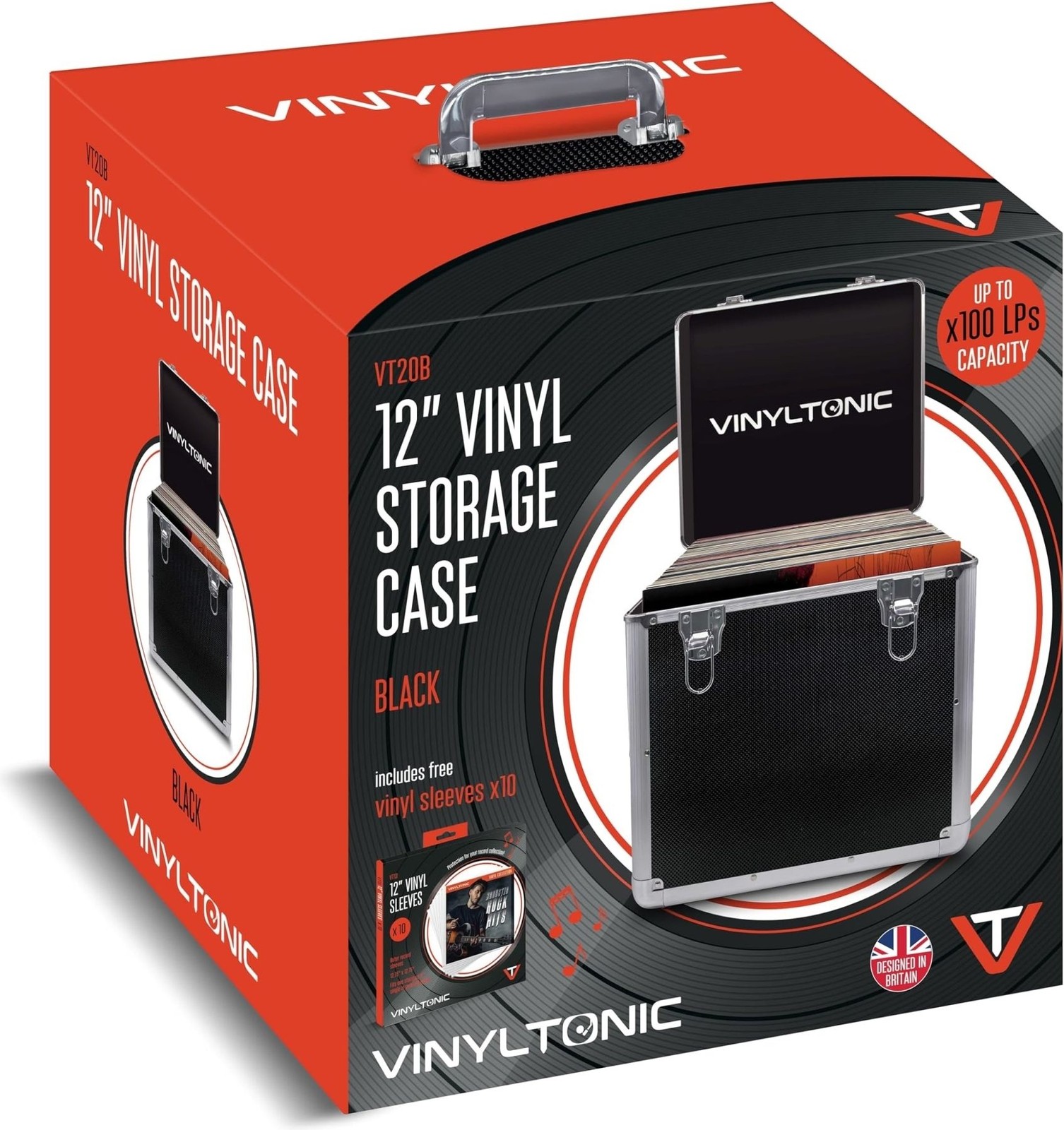 Audio & Hi-Fi Vinyl Tonic: 100 Lp Case (Black)