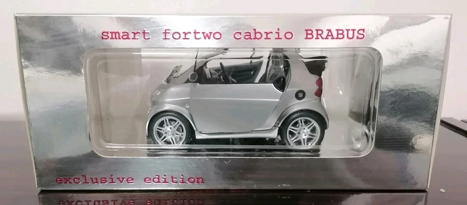 Smart Fortwo Cabrio Brabus Argento Kyosho Scala 1:18 - Immagine 4 di 4