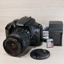 Canon EOS Rebel T6 20MP DSLR Camera W lens TESTED Shutter count 47,383