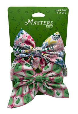 2026 Masters Floral Girls Bow Set 2 Pack Augusta National Masters Golf