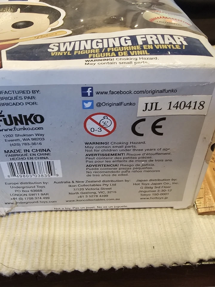 Scarce Vintage 06 San Diego Padres Swinging Friar Baseball In Package L@@K!!! - Image 4 of 4