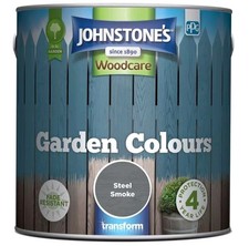 Johnstone’S - Garden Colours - Steel Smoke - Exterior Wood Paint - Fade Resis...