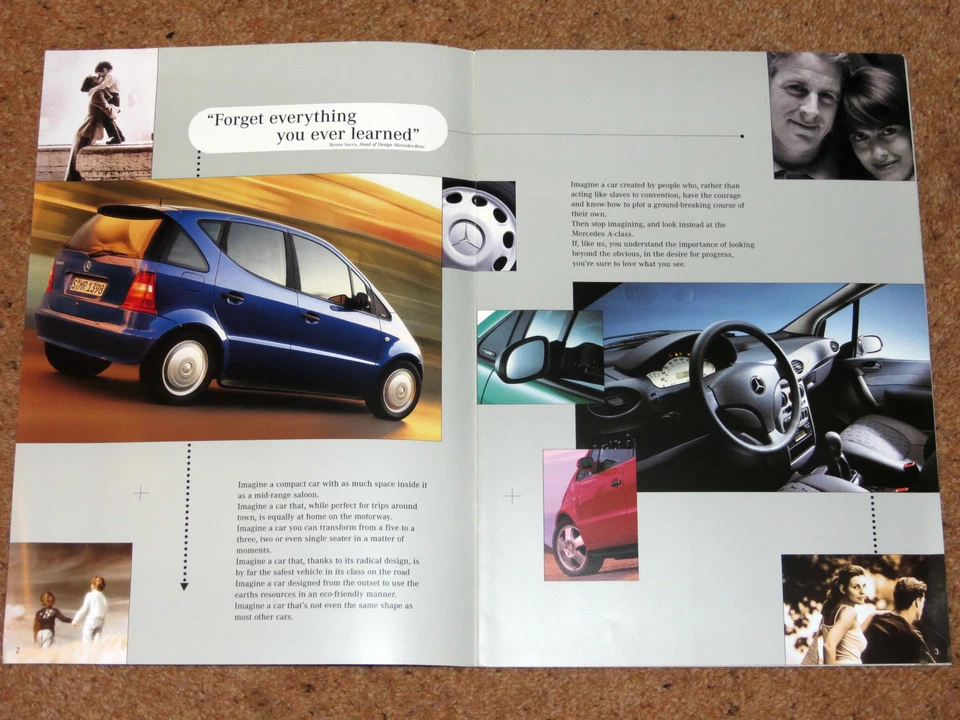 1998 MERCEDES BENZ A CLASS Sales Brochure - Classic Elegence Avantgarde - Image 2 of 4