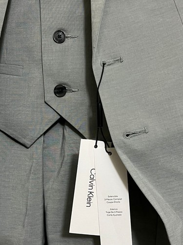 Calvin Klein Boys' 3-Piece Formal Suit Set Silver Metal NWT MSRP SIZE 8 Regular - Picture 5 of 8