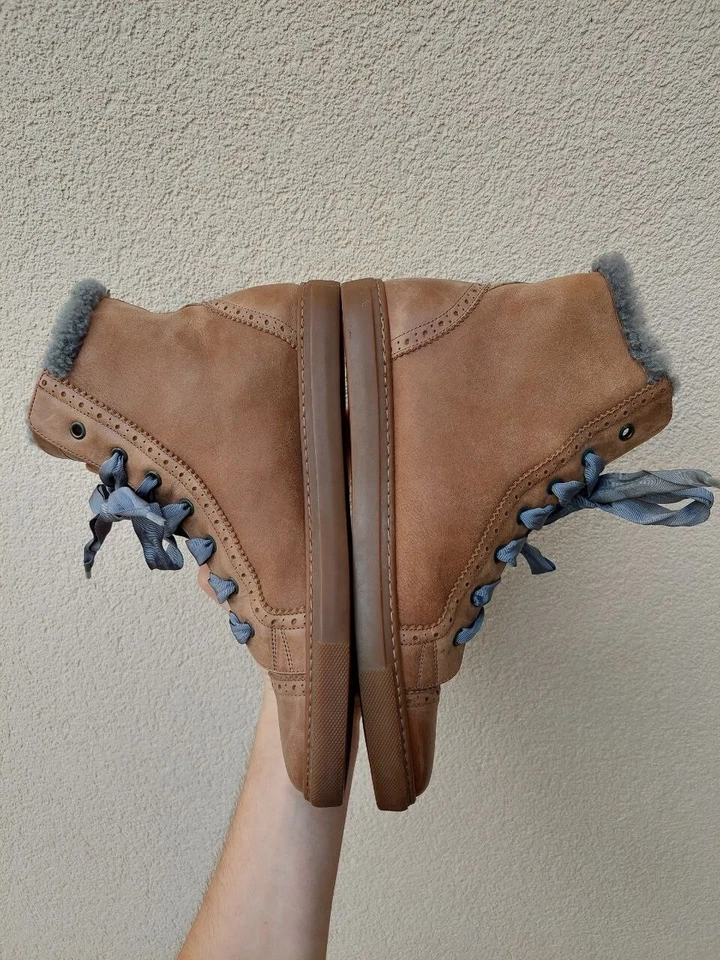 Zapatillas altas BRUNELLO CUCINELLI color tostado bloque cuero de oveja Foto 4 de 4