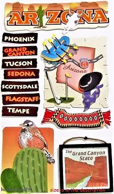 ARIZONA JOLEE'S BOUTIQUE 3-D Aufkleber Grand Canyon Tucson Phoenix Sedona USA - Bild 1 von 2