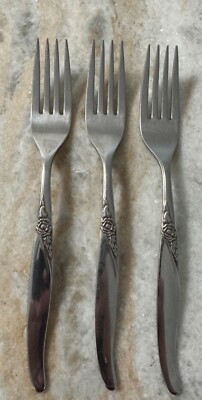 3 MCM Premier Fork La Rose (Stainless) by Oneida Silver 7 1/4''