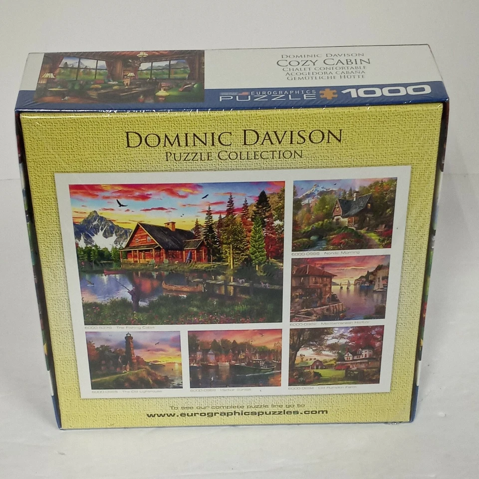 Cozy Cabin Eurographics Jigsaw Puzzle. 1,000 pieces Dominic Davison 19x26 NEW! - Image 2 of 4