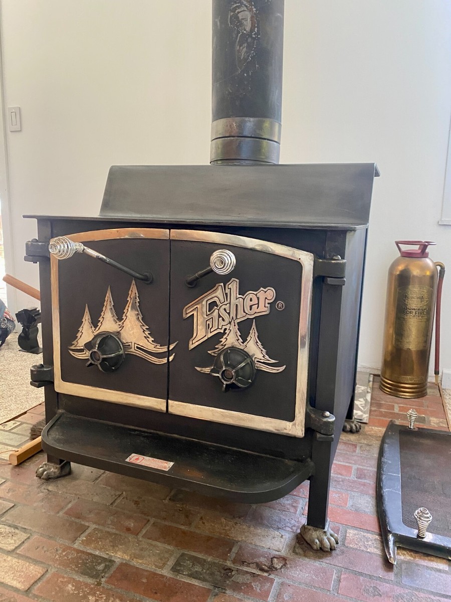 Grandpa Bear III Fisher Wood Stove With Bear Feet Top Vent | eBay
