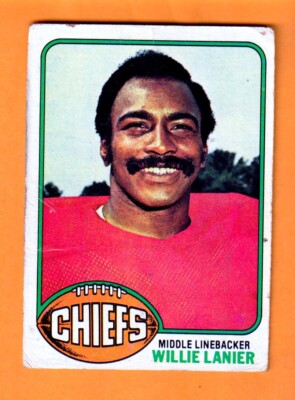 Willie Lanier Kansas City Chiefs 1976 Topps #24 HOF Richmond Virginia Creased