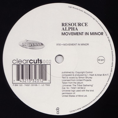 Resource Alpha - Movement In Minor (12'', S/Sided)