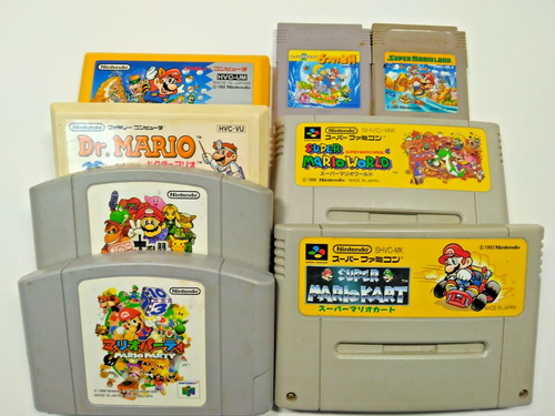 Wholesale Lot of 8 Popular Mario Games Set SNES GB FC N64 Tested Jp Games - Picture 3 of 12
