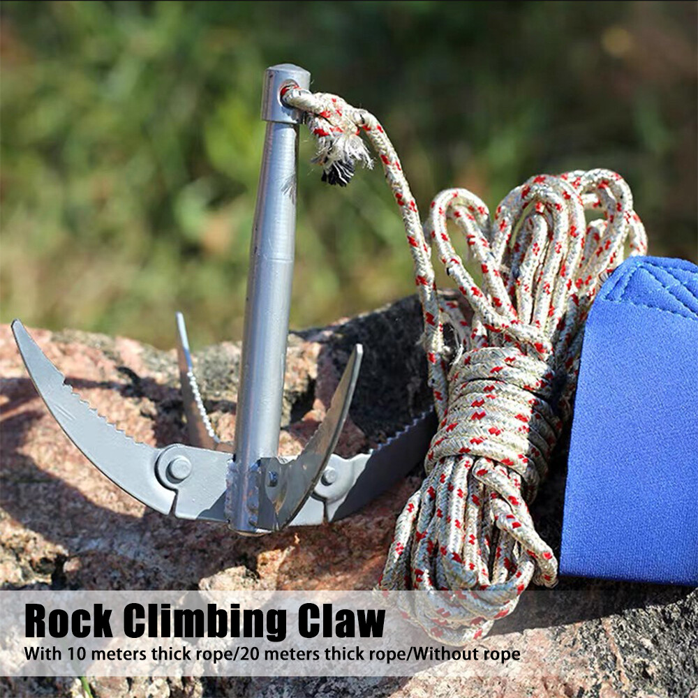 Foldable Rock Climbing Claw 4 Claws Grappling Stainless Steel Hook for