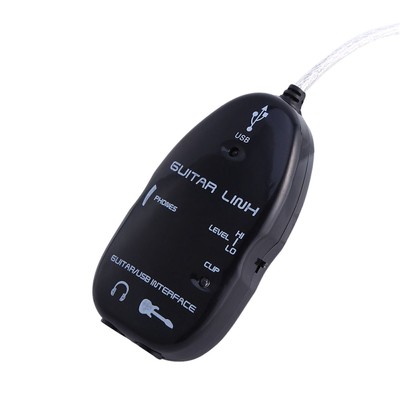 Guitar To USB Interface Cable Link Audio for PC Recording Adapter