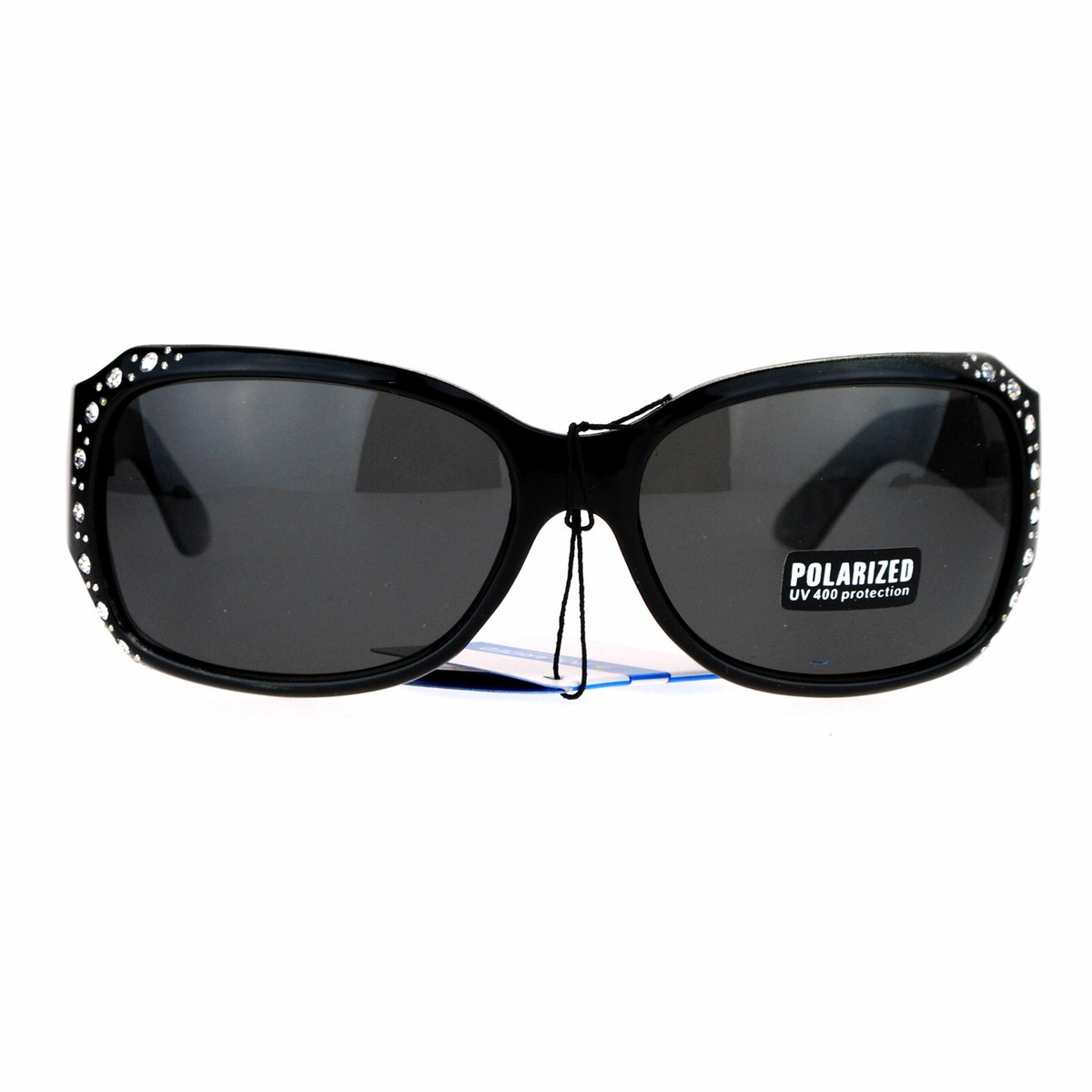 Large Rectangle UV Protection Polarized Sunglasses Rhinestone Butterfly Polarized Womens Oversized Butterfly Rhinestone Studded Fit  main image 4