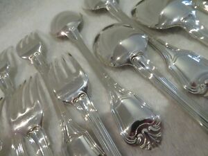 french silver-plated 6 dessert luncheon knives Christofle Spatours near Mint v69
