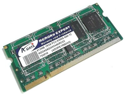 ADATA PC5300 (667Hz) - DDR2 Memory RAM - 512MB - 200 PIN - M2OAD5G3H3446IRC52