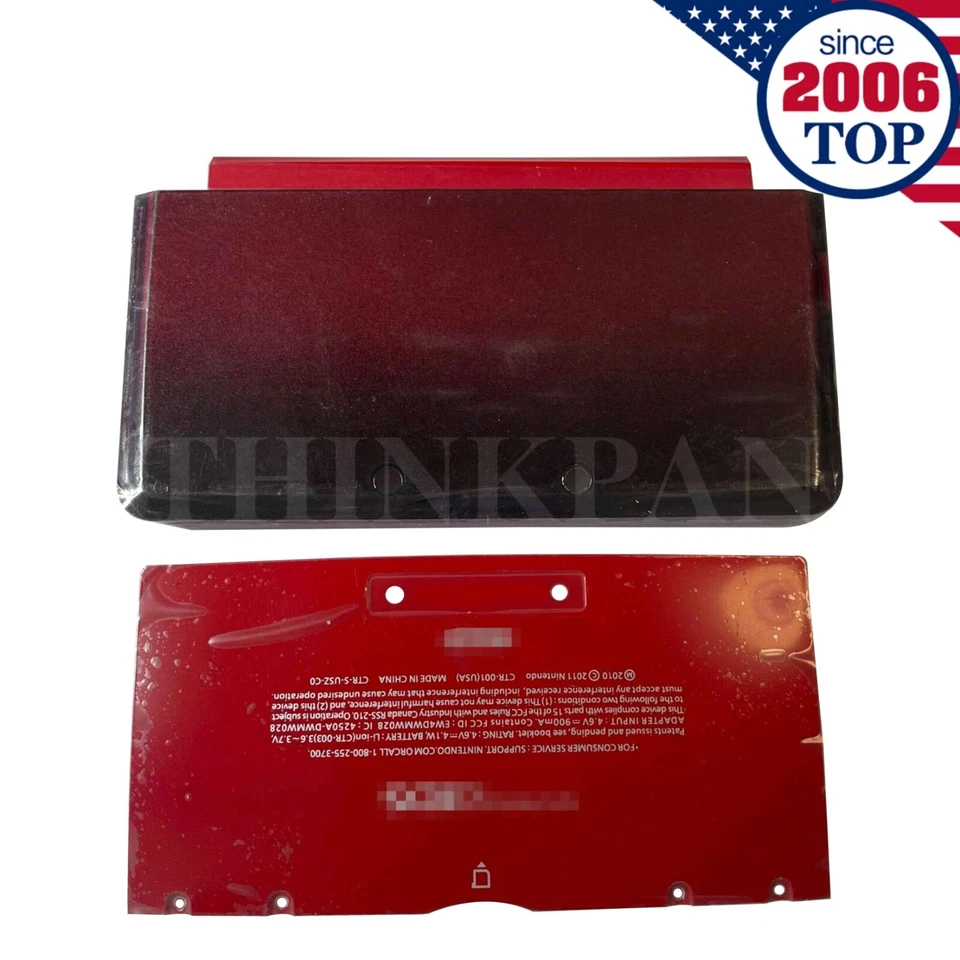 Full Housing Shell Cover Case Replacement for Nintendo 3DS System Console Red - Image 4 of 4