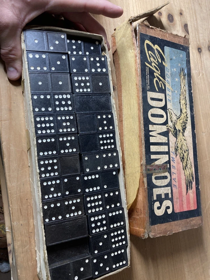 Juego Parker Brothers Eagle Dominoes Double Twelve Foto 4 de 4