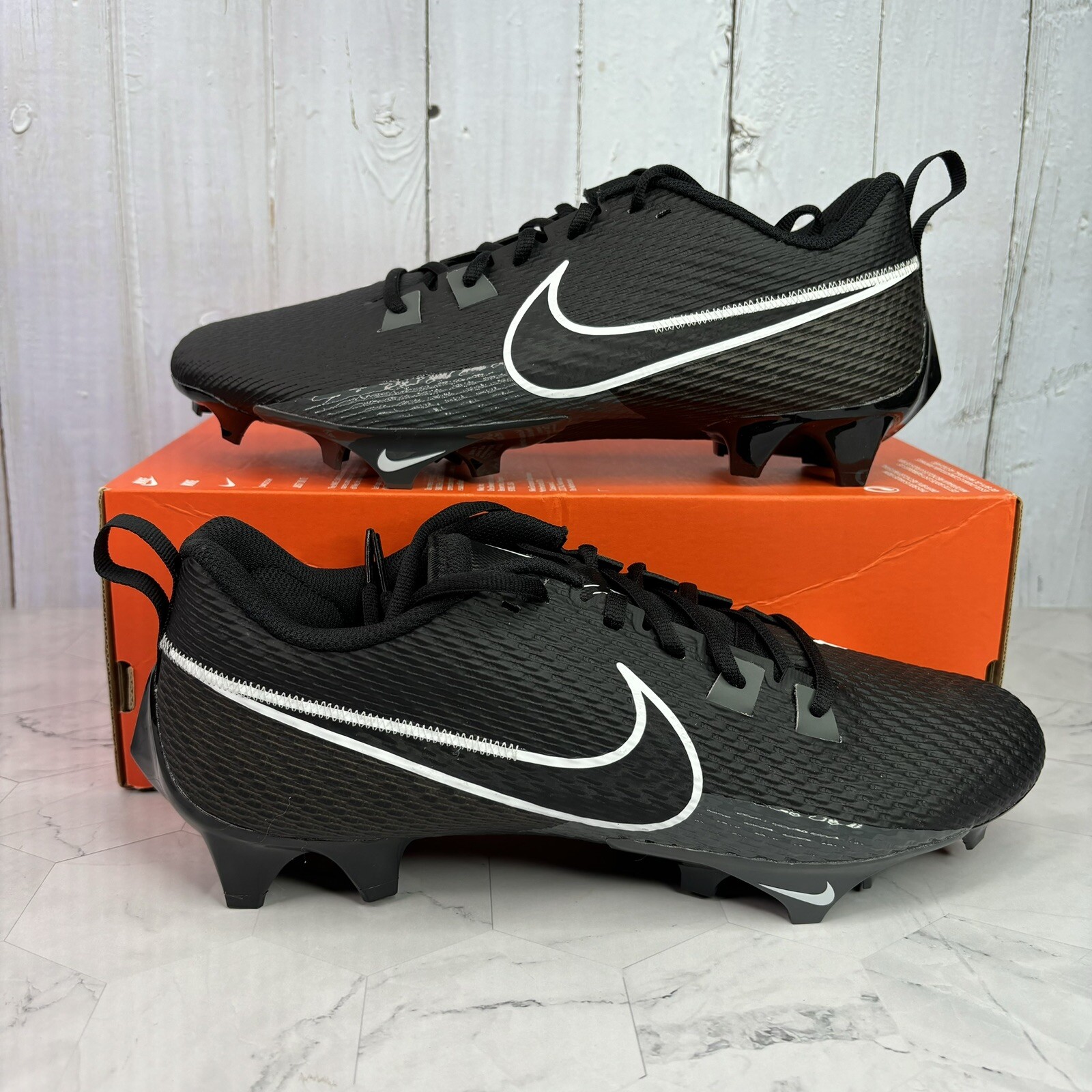 Nike Vapor Edge Speed 360 2 Black Grey Mens Sz 11 Football Cleats DA5455-010 New